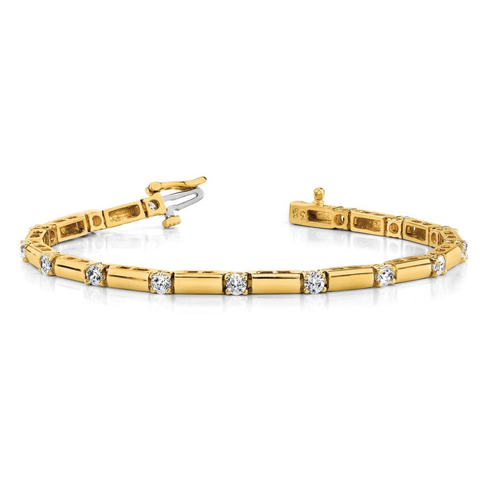 High-Quality 14K Gold Diamond Tennis Bracelet - Stylish Luxury at Great Price-3
