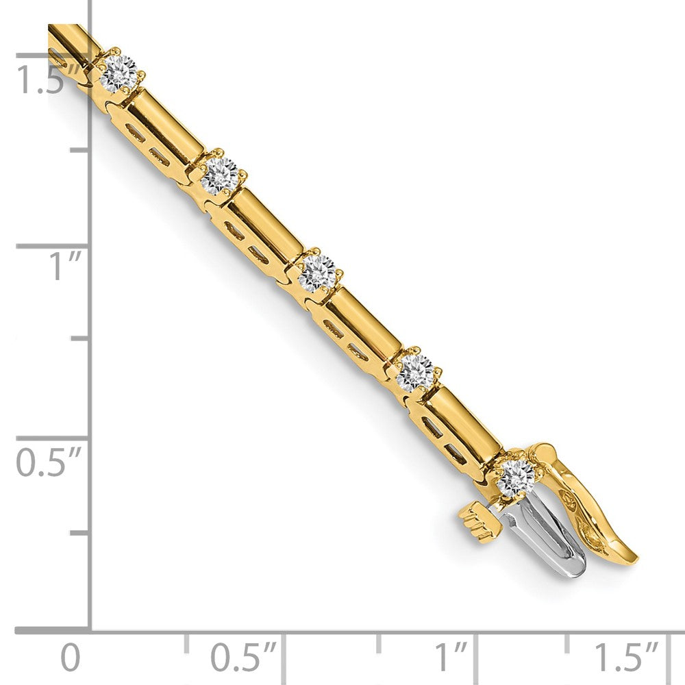 High-Quality 14K Gold Diamond Tennis Bracelet - Stylish Luxury at Great Price
