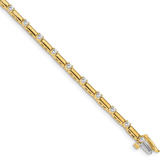 High-Quality 14K Gold Diamond Tennis Bracelet - Stylish Luxury at Great Price