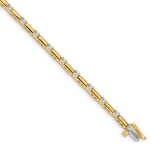 High-Quality 14K Gold Diamond Tennis Bracelet - Stylish Luxury at Great Price
