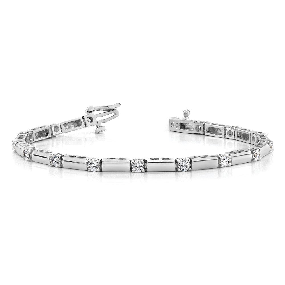 Buy Stylish 14K White Gold VS Diamond Tennis Bracelet - 7.5in, Elegant Sparkle