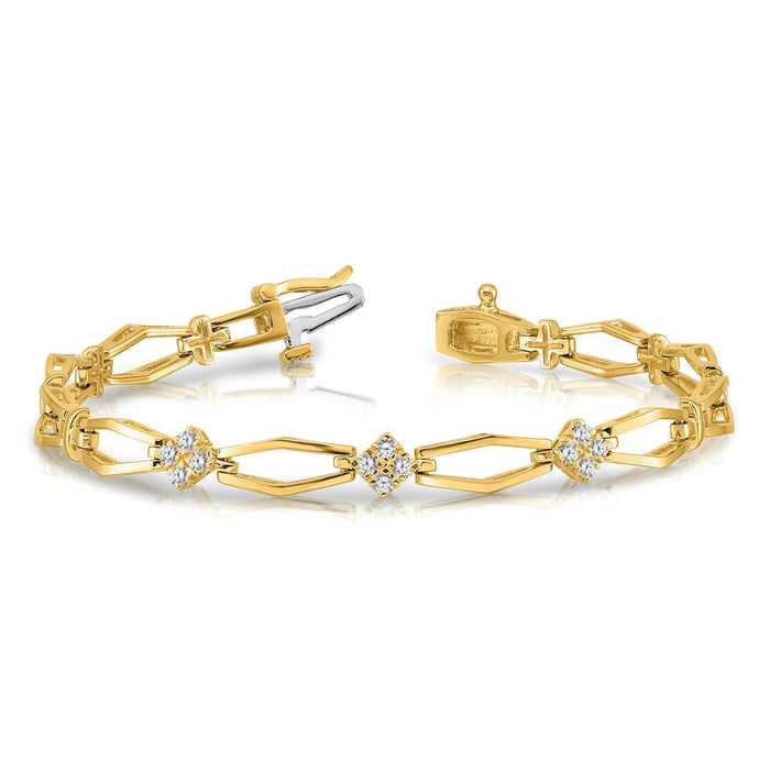 Shop 14K Gold AAA Diamond Elegant Bracelet - Stylish Design, Affordable Luxury-3