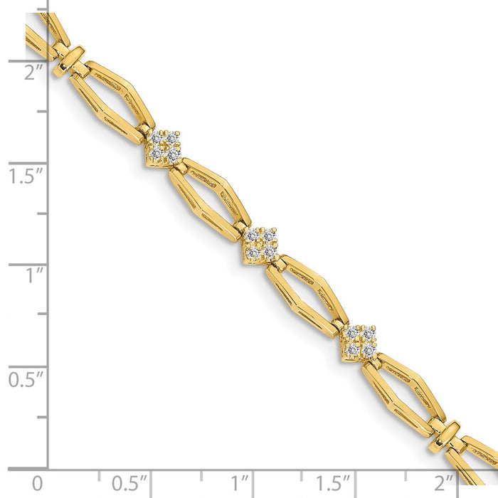 Shop 14K Gold AAA Diamond Elegant Bracelet - Stylish Design, Affordable Luxury-4