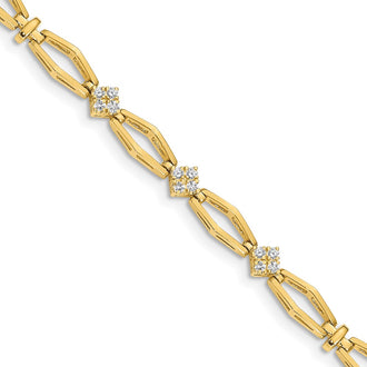 Shop Exclusive 14K Gold 1.75mm Diamond Fancy Bracelet Setting - Stylish Value!