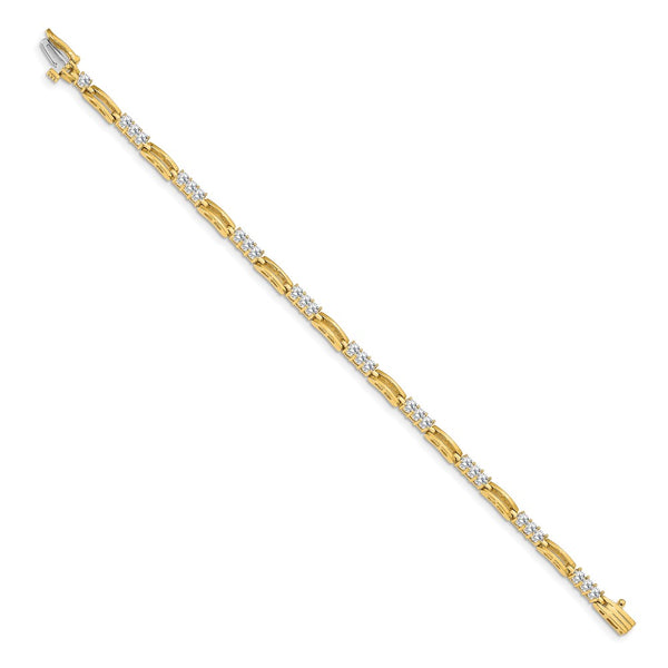 14K Gold 2.5mm Diamond Tennis Bracelet Setting
