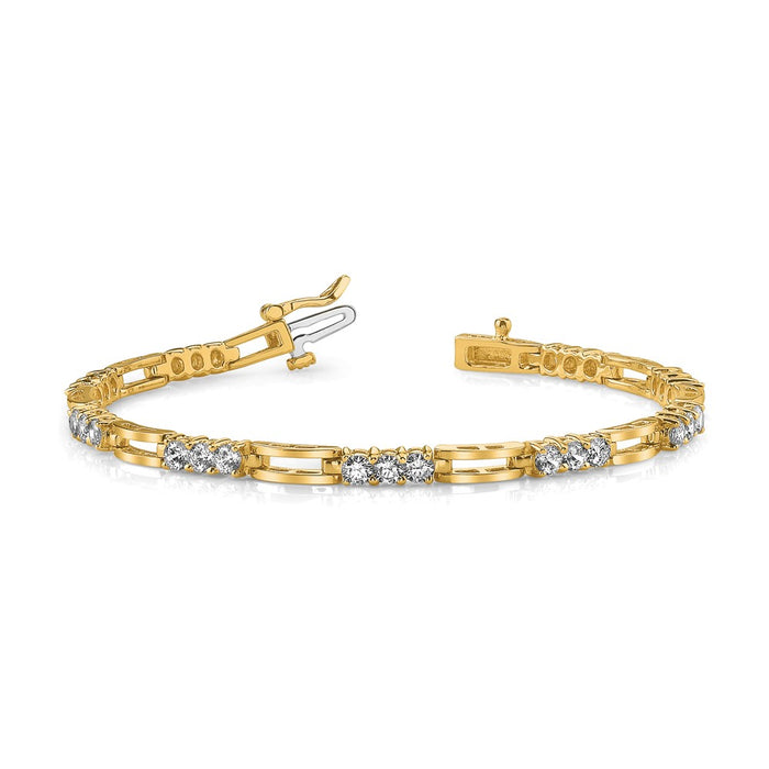 Buy Stylish 14K Gold 2.5mm Diamond Tennis Bracelet Setting - Luxury Design!-3