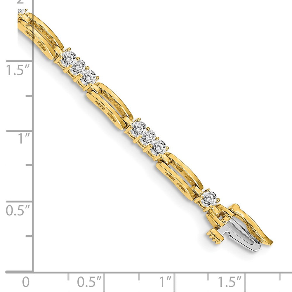 Order 14K Gold AAA Diamond Tennis Bracelet - Stylish & Luxurious Design 7.5"