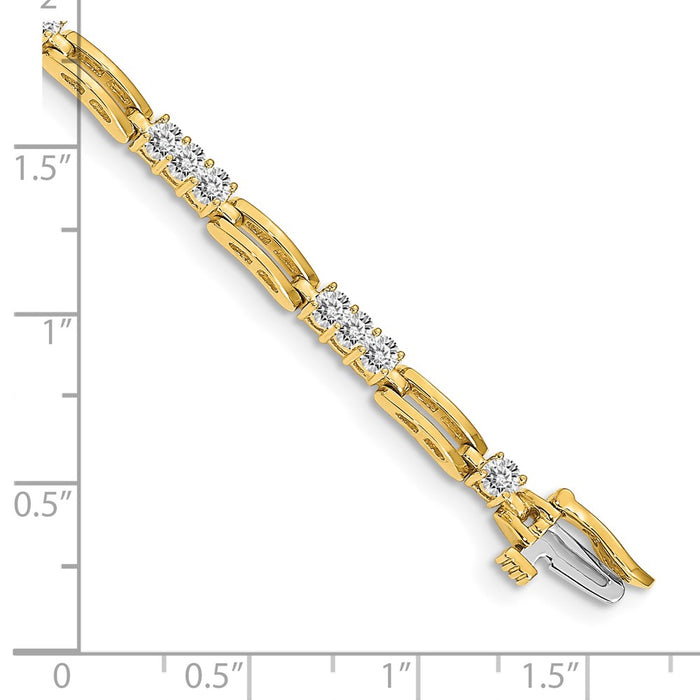 Order 14K Gold AAA Diamond Tennis Bracelet - Stylish & Luxurious Design 7.5"-4