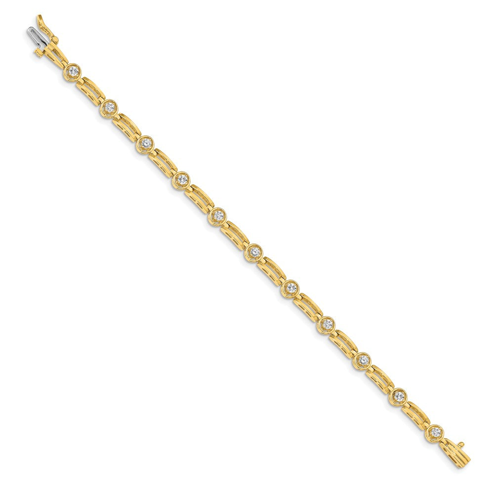 High-Quality 14K Diamond Tennis Bracelet - Elegant Sparkle, Stylish Value!