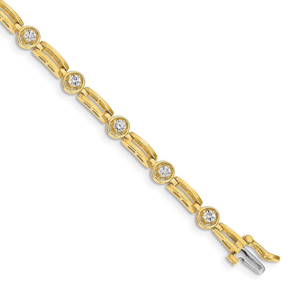 Shop 14K Gold 2.6mm Diamond Fancy Tennis Bracelet - Luxury with Style