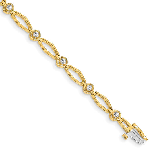 Shop Exclusive 14K Gold Diamond Fancy Bracelet - Stylish Luxury Design