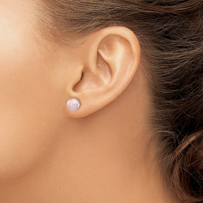 Buy Stylish 14K Gold Freshwater Pearl Stud Earrings - 8-9mm Luxury Value!-3