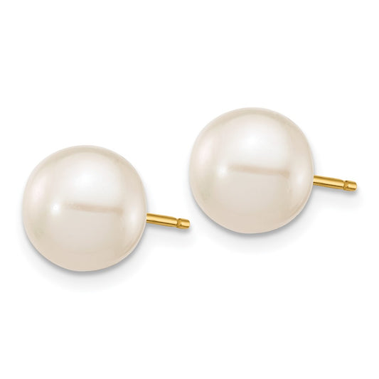 Buy Stylish 14K Gold Freshwater Pearl Stud Earrings - 8-9mm Luxury Value
