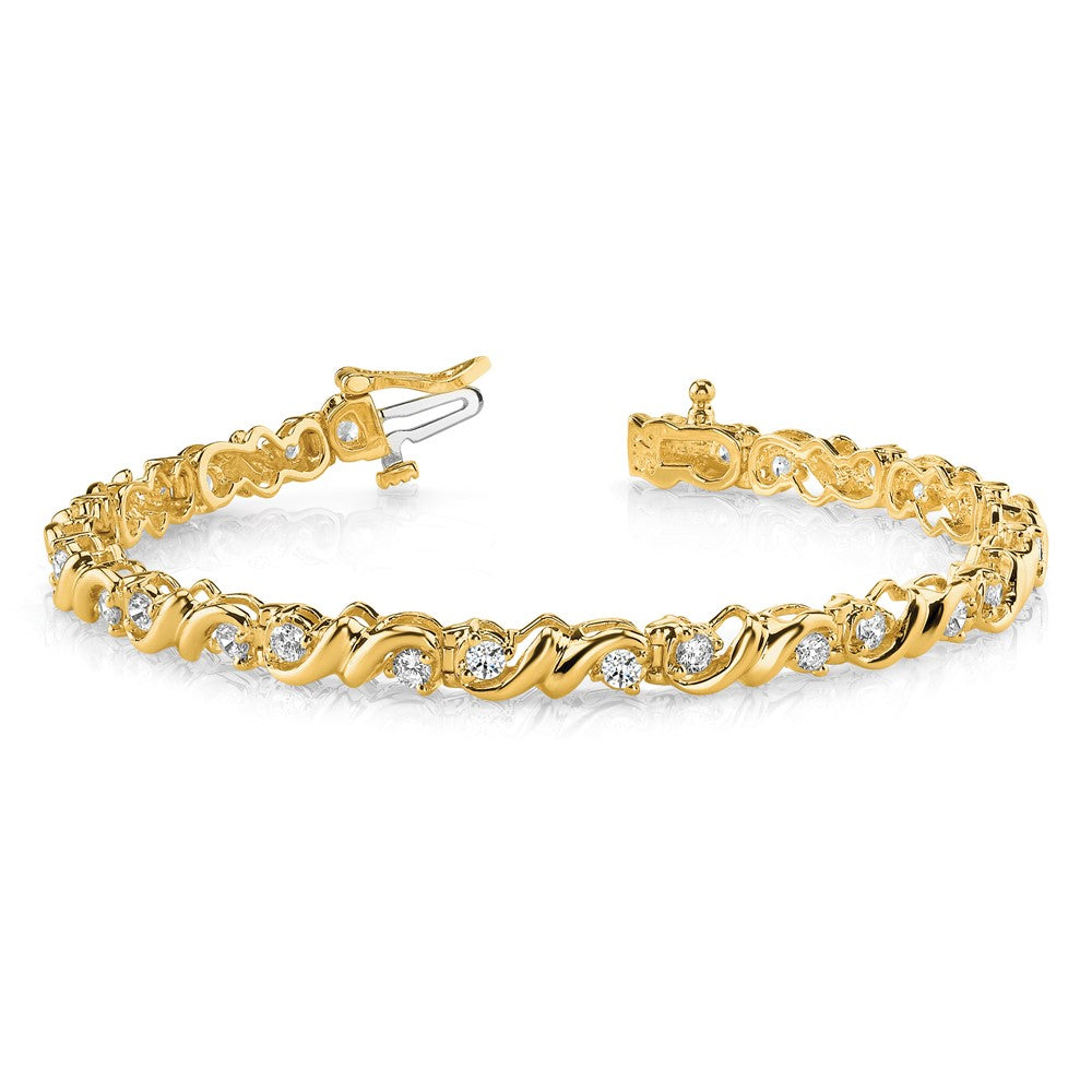 High-Quality 14K Gold AA Diamond Tennis Bracelet - Stylish & Affordable Value