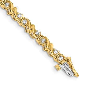 High-Quality 14K Gold AA Diamond Tennis Bracelet - Stylish & Affordable Value