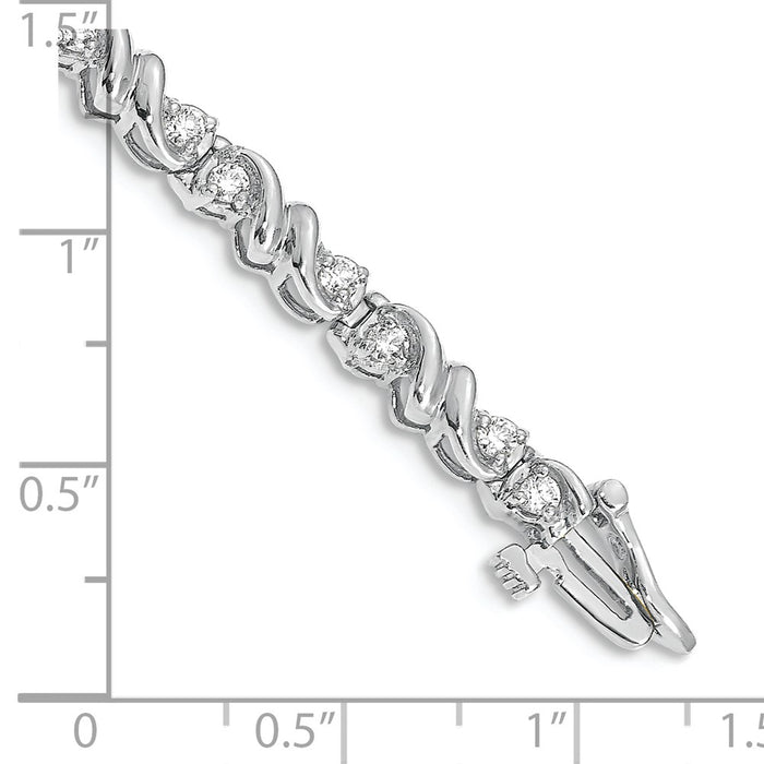 Buy 14K White Gold VS Diamond Tennis Bracelet - Stylish Elegance & Value-4