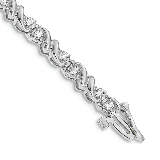 Exclusive 14K White Gold Diamond Tennis Bracelet - Stylish & Affordable Luxury