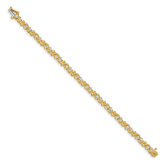 High-Quality 14K Gold 2.4mm Diamond Tennis Bracelet Setting - Stylish Value!