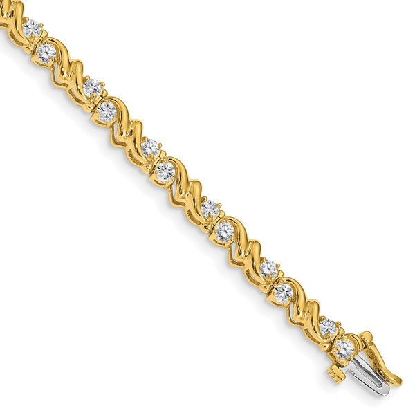 14K Gold 2.4mm Diamond Tennis Bracelet Setting