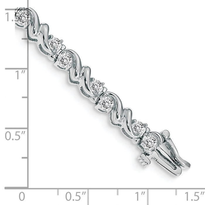Exclusive 14K White Gold 2.4mm Tennis Bracelet Setting - Stylish Luxury Value!-4