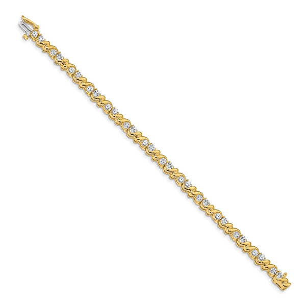 14K Gold Diamond Tennis Bracelet Setting - 3mm