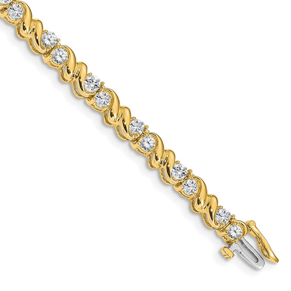14K Gold Diamond Tennis Bracelet Setting - 3mm