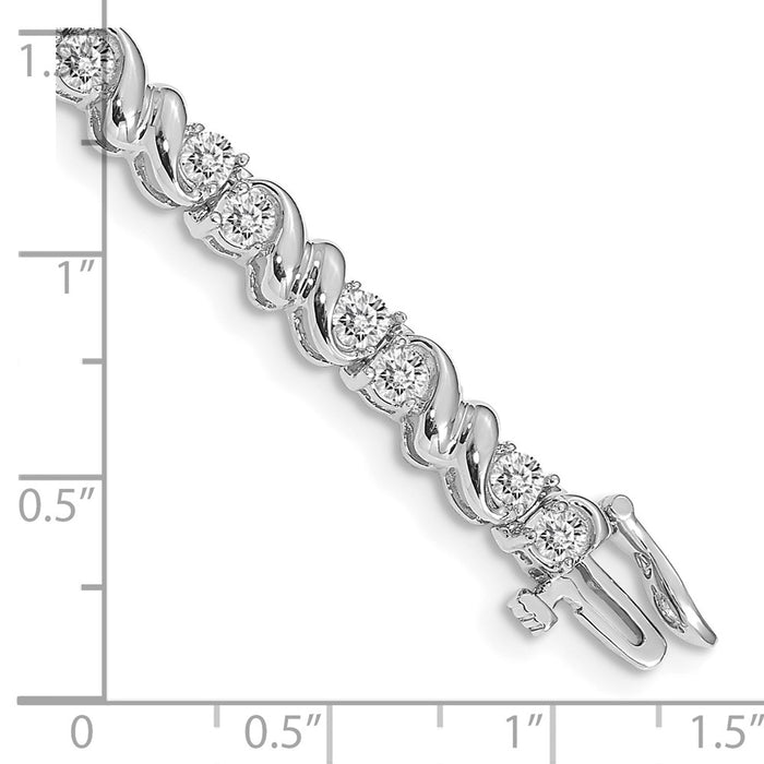 Buy 14K White Gold Diamond Tennis Bracelet - AAA Quality, Stylish Design, Value!-4