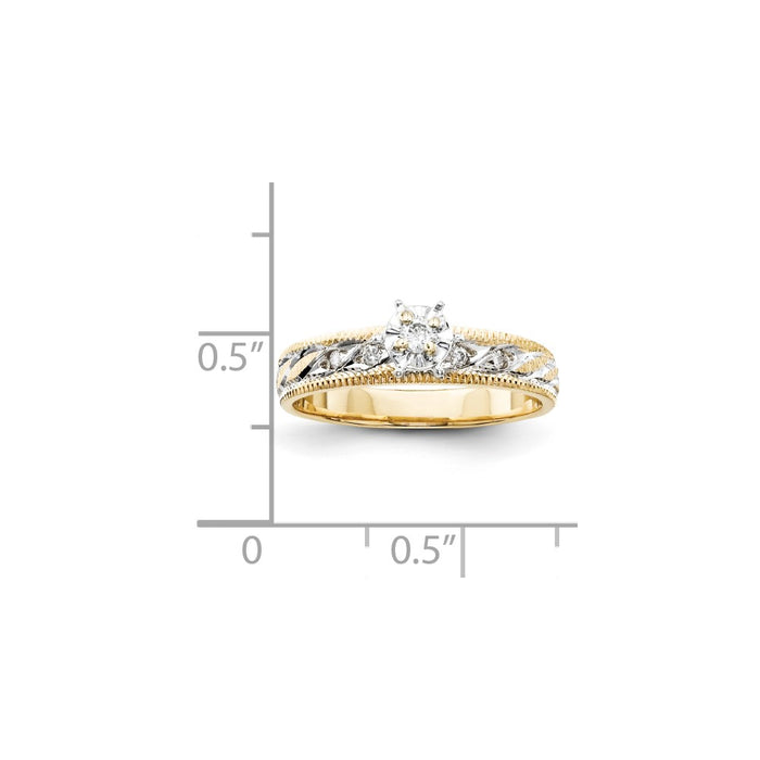 Buy 14K Gold Trio Engagement Ring Setting - Stylish & Affordable Choice!-3