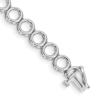 Shop Exclusive 14K White Gold Tennis Bracelet - 24 Settings for 2.75mm Stones at Affordable Price