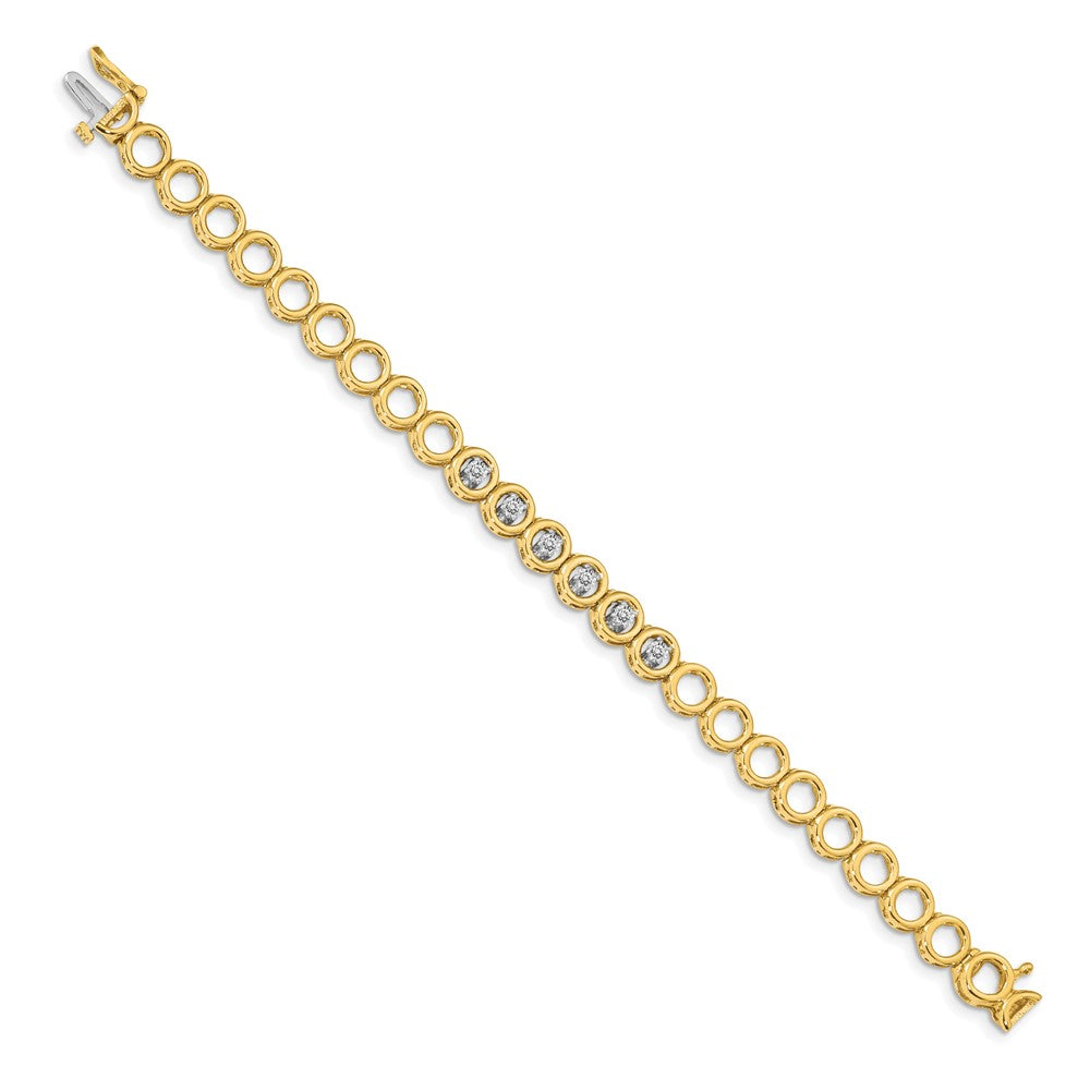Exclusive 14K Gold Add-A-Diamond Tennis Bracelet Setting - Stylish 6 Prong Heads