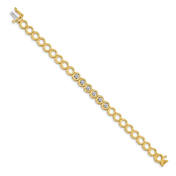 Exclusive 14K Gold Add-A-Diamond Tennis Bracelet Setting - Stylish 6 Prong Heads-2