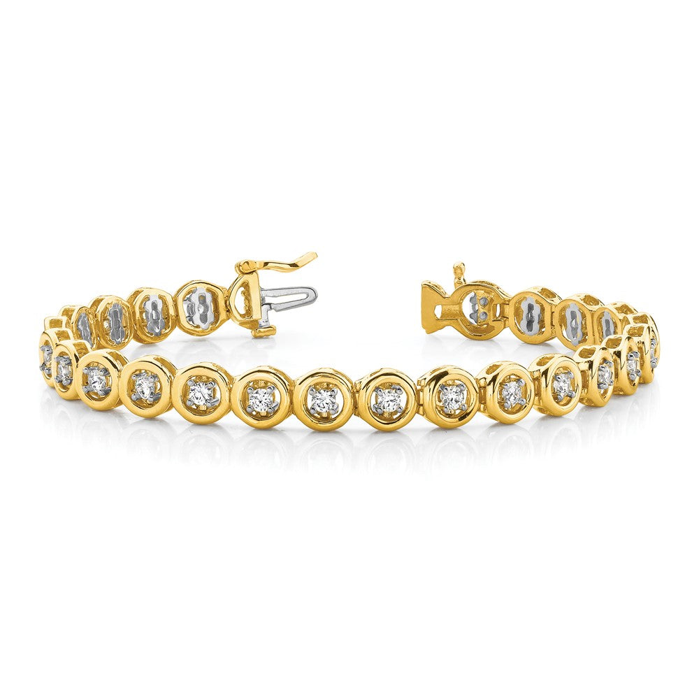Exclusive 14K Gold Add-A-Diamond Tennis Bracelet Setting - Stylish 6 Prong Heads