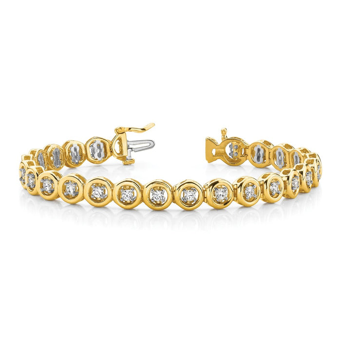 Exclusive 14K Gold Add-A-Diamond Tennis Bracelet Setting - Stylish 6 Prong Heads-3