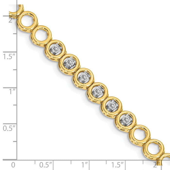 Exclusive 14K Gold Add-A-Diamond Tennis Bracelet Setting - Stylish 6 Prong Heads-4