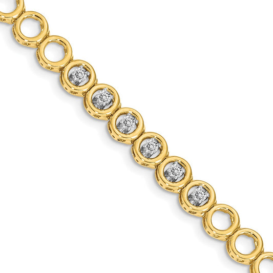 Exclusive 14K Gold Add-A-Diamond Tennis Bracelet Setting - Stylish 6 Prong Heads