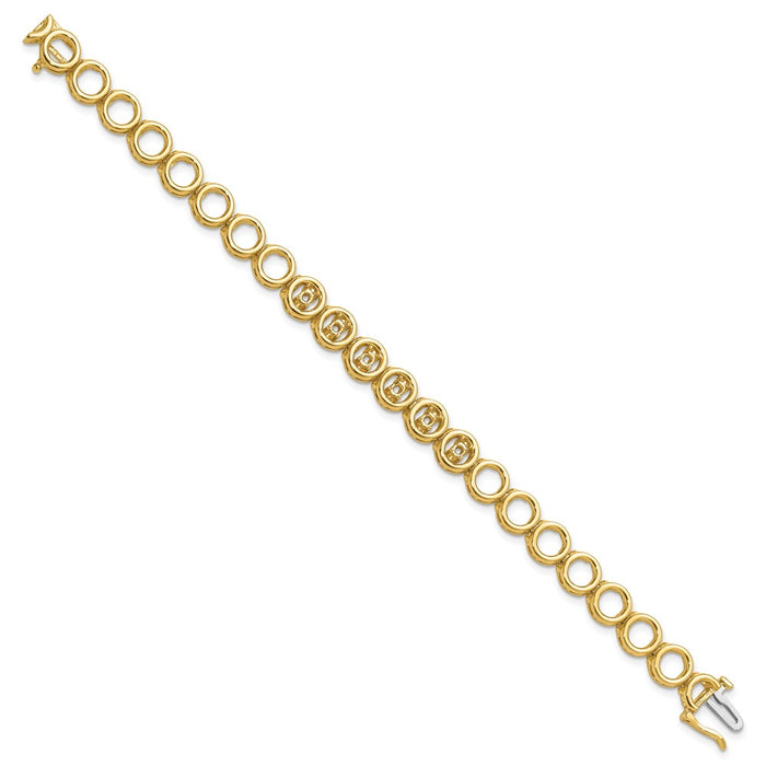 Buy Stylish 14K Gold Add-a-Diamond Tennis Bracelet Setting, 6 Prong Heads-2