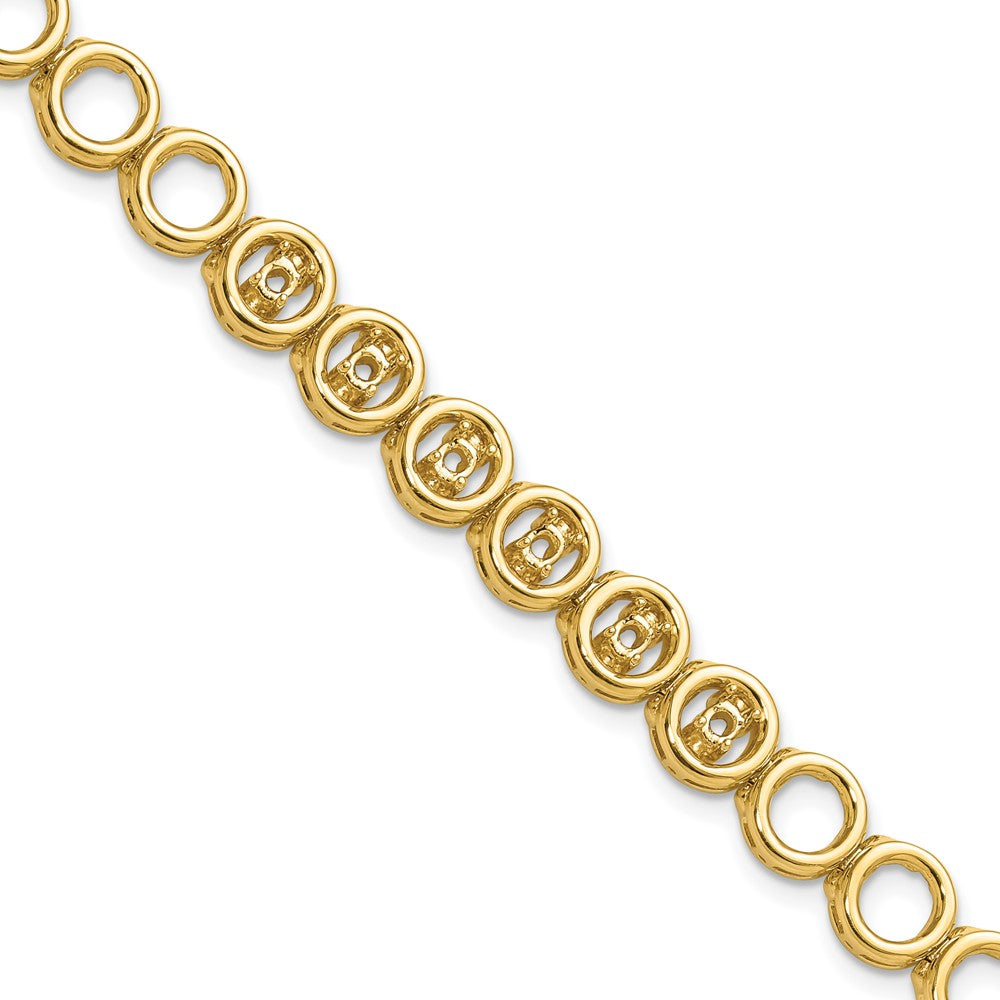 Buy Stylish 14K Gold Add-a-Diamond Tennis Bracelet Setting, 6 Prong Heads