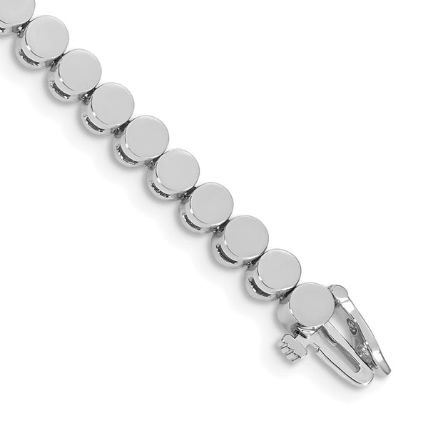 14K White Gold Add-a-Diamond Bracelet, 39 Stones, 3mm