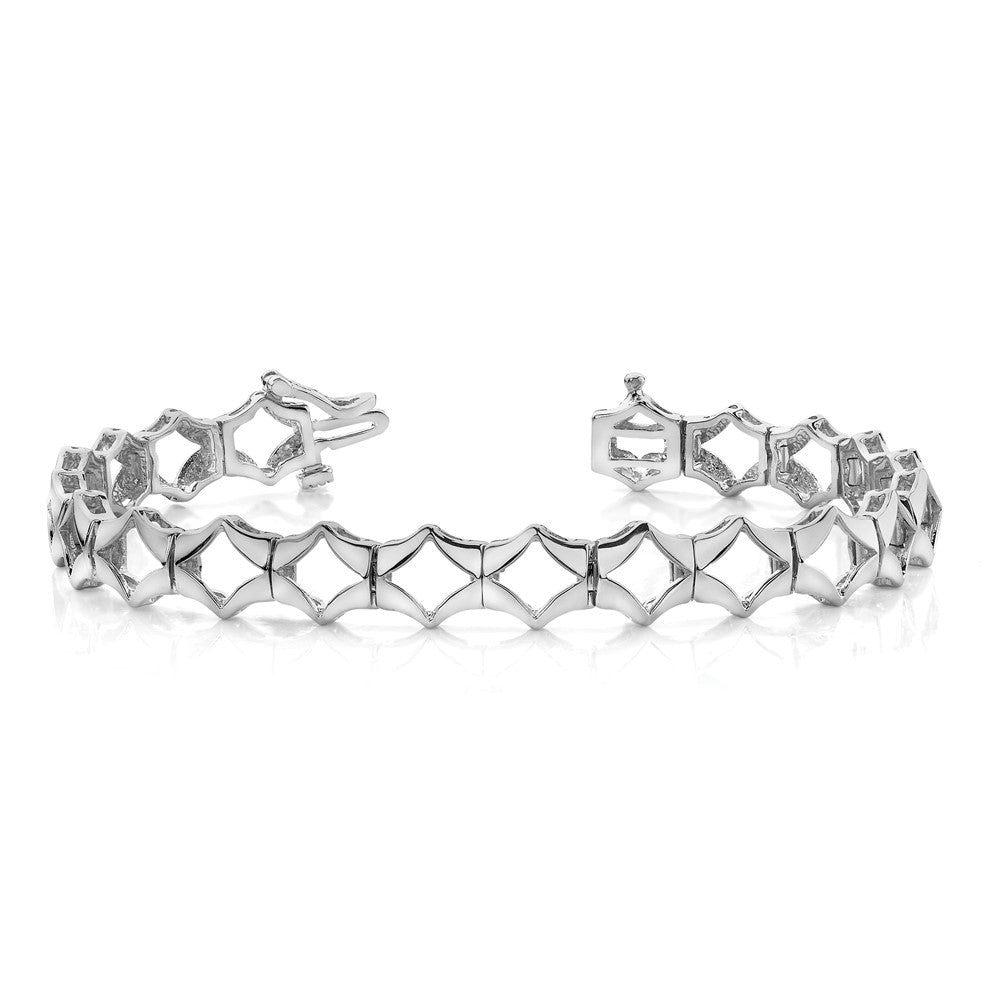 Buy Stylish 14K White Gold Add-A-Diamond Tennis Bracelet, 21 Stones, 2.75mm