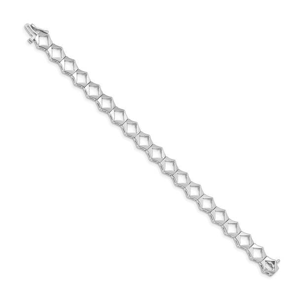14K White Gold Tennis Bracelet - Fits 19 Diamonds Up to 3.25mm