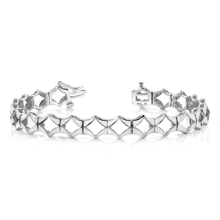 Order Luxury 14K White Gold Tennis Bracelet - Fits 19 Diamonds Up to 3.25mm-3
