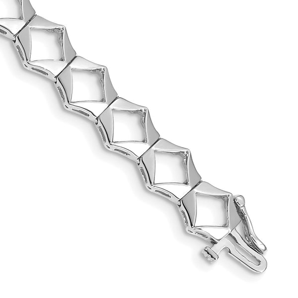 14K White Gold Tennis Bracelet - Fits 19 Diamonds Up to 3.25mm