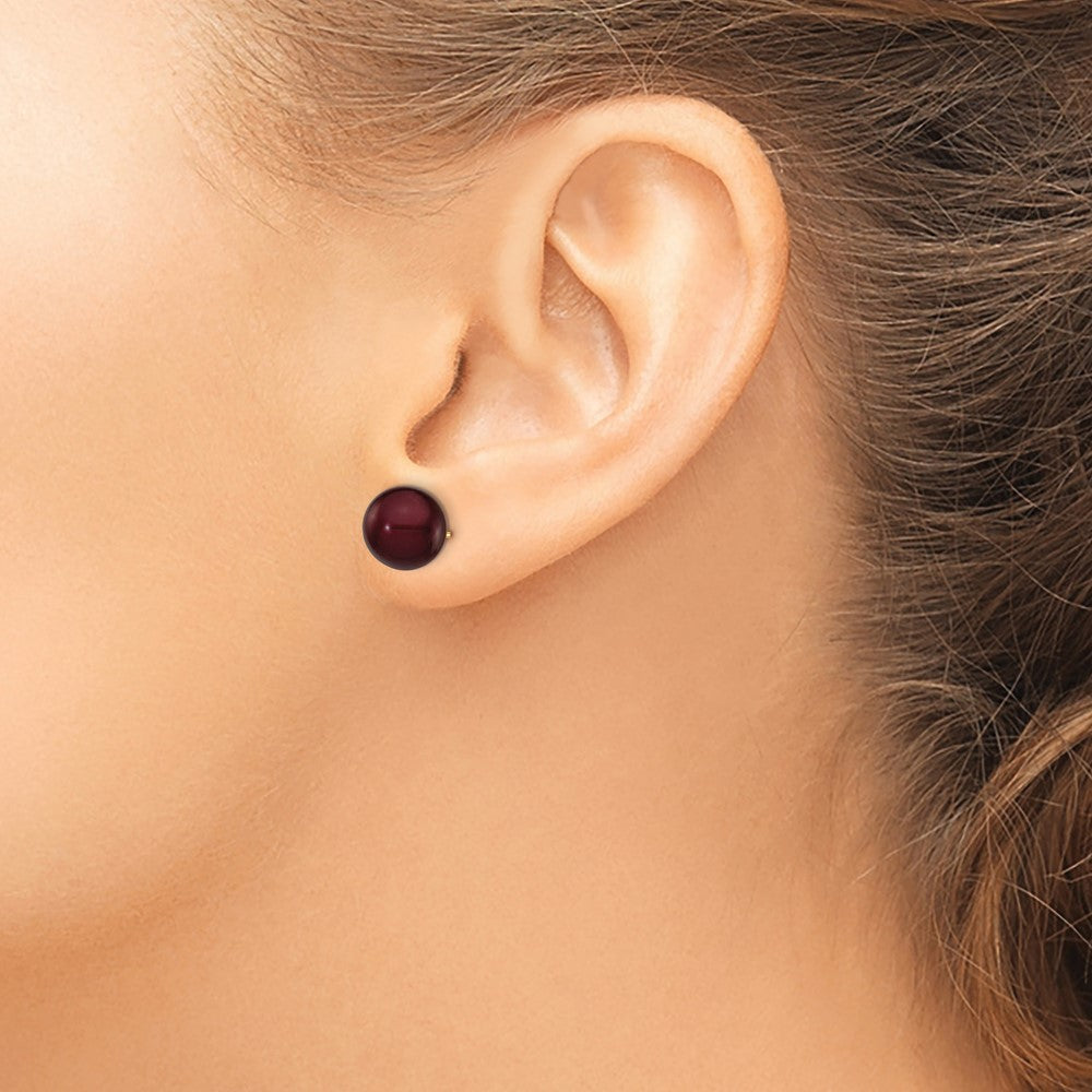 Shop Exclusive 14K Gold 9-10mm Brown Pearl Stud Earrings | Stylish Luxury Value