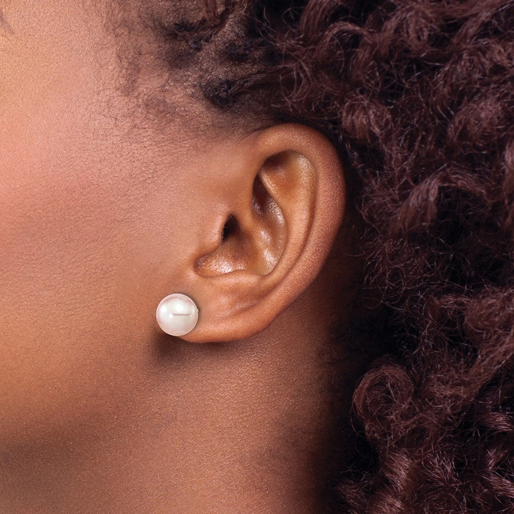 Shop Stylish 14K Gold 9-10mm Purple Freshwater Pearl Stud Earrings