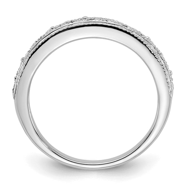 14K White Gold 3mm Intricate Filigree Wedding Ring