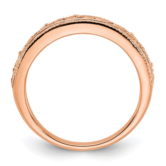 Buy 14K Rose Gold 3mm Intricate Filigree Wedding Ring - Stylish Luxury Design