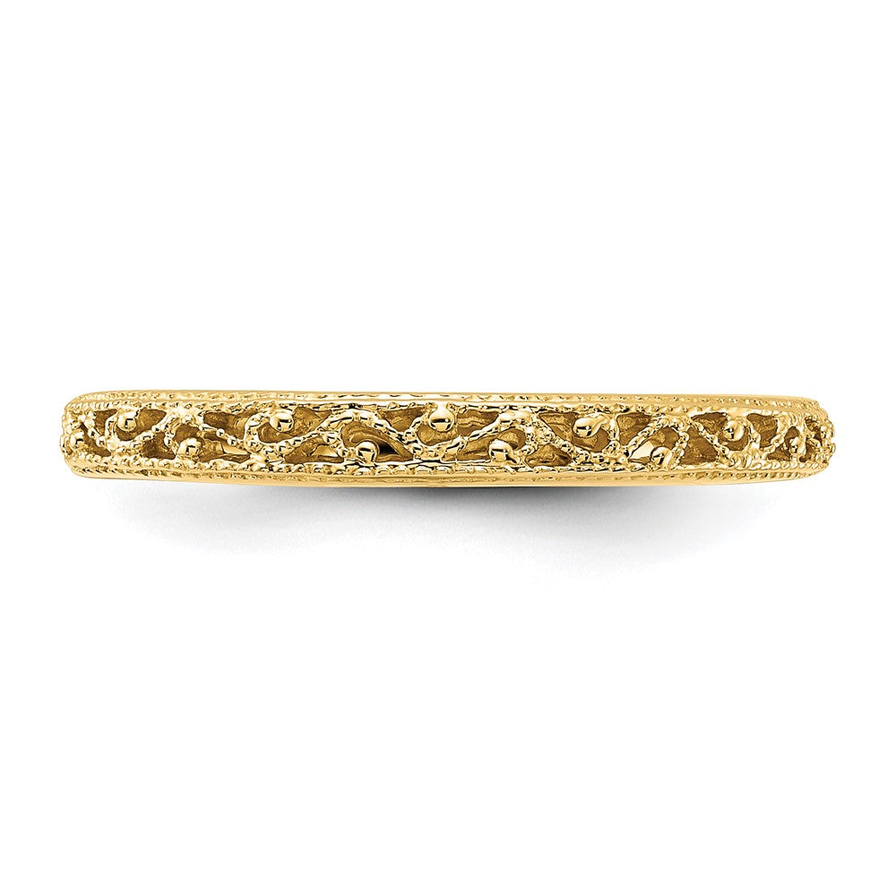 Buy Affordable 14K Gold 3mm Intricate Filigree Wedding Band - Luxury Style