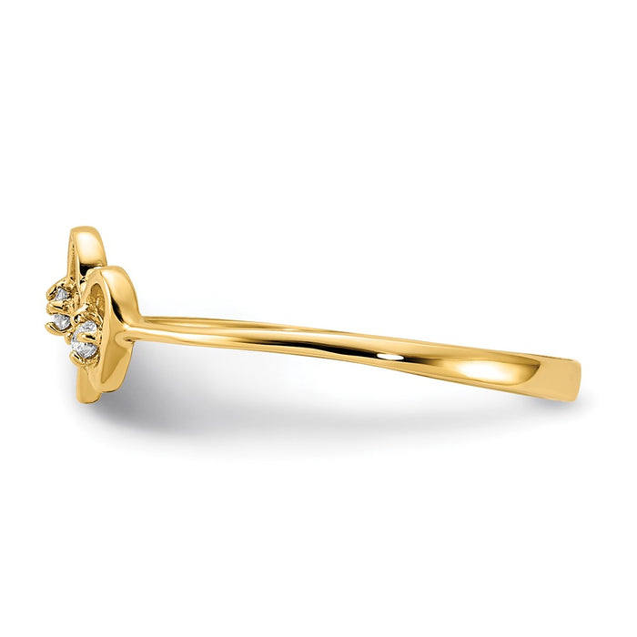 Shop Stylish 14K Gold Diamond Heart Ring - Affordable Luxury Jewelry Gift-3