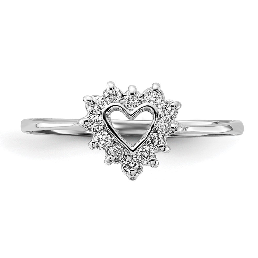 Exclusive 14K White Gold AAA Diamond Engagement Ring - Stylish and Affordable