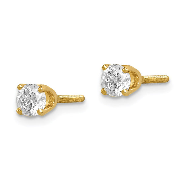 14K Gold Single Diamond Stud Earring - Style GR1-1013591